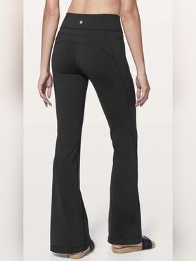 Lululemon Black Groove Super-High-Rise Flared Pant - The Iconic Nulu Classic.